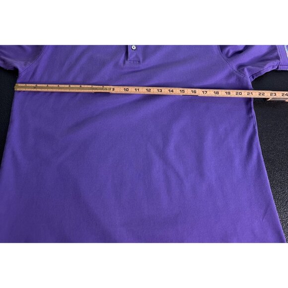 Robert Graham Men's Purple Short Sleeve 100% Cotton Pique Polo Shirt M - Picture 7 of 9